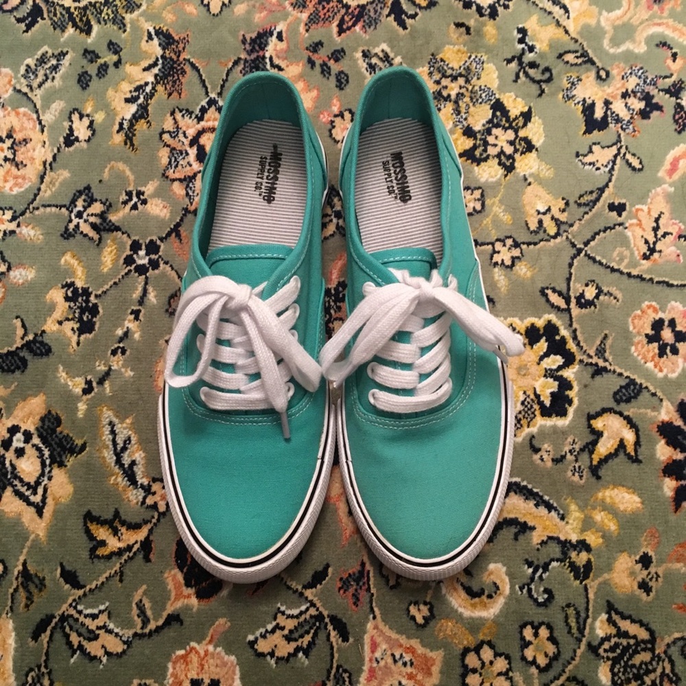 Teal Canvas Sneakers